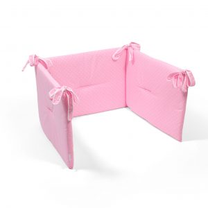 Paracolpi-standard-3-lati-Cotone-Pois-rosa