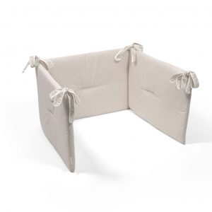Paracolpi-standard-3-lati-Cotone-Pois-tortora