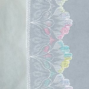 tulle avorio filè multicolor