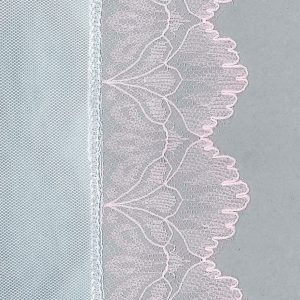 tulle bianco filè rosa